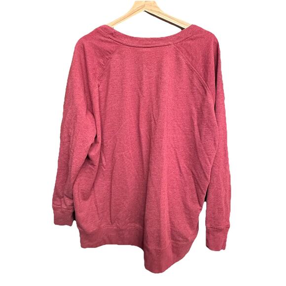 Women’s 1X Graphic Sweatshirt Maroon Pullover “My Birthstone Is A Coffee Bean” - Picture 5 of 5